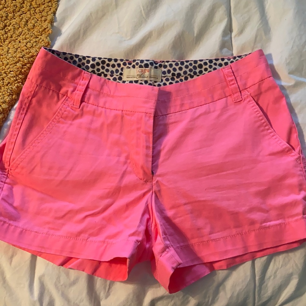 jcrew hot pink shorts!